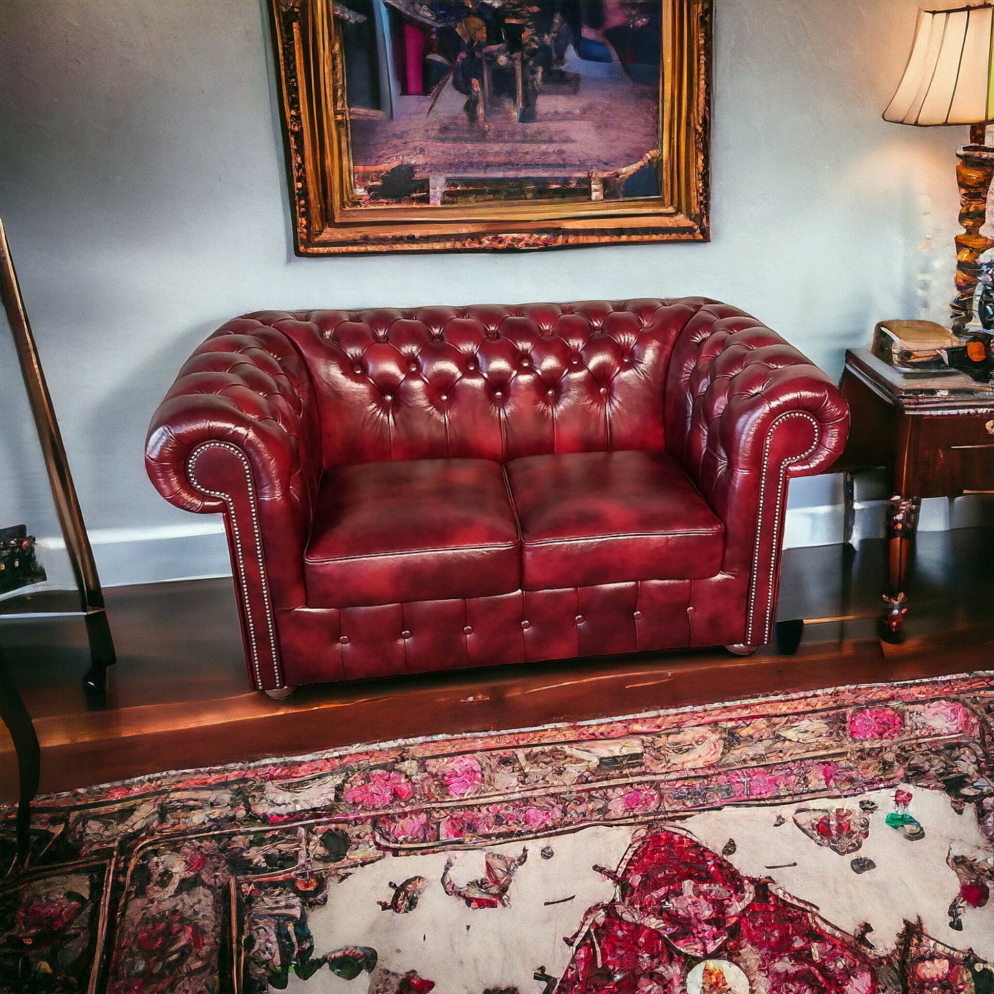 Canapé Chesterfield 3 Places - Bordeaux