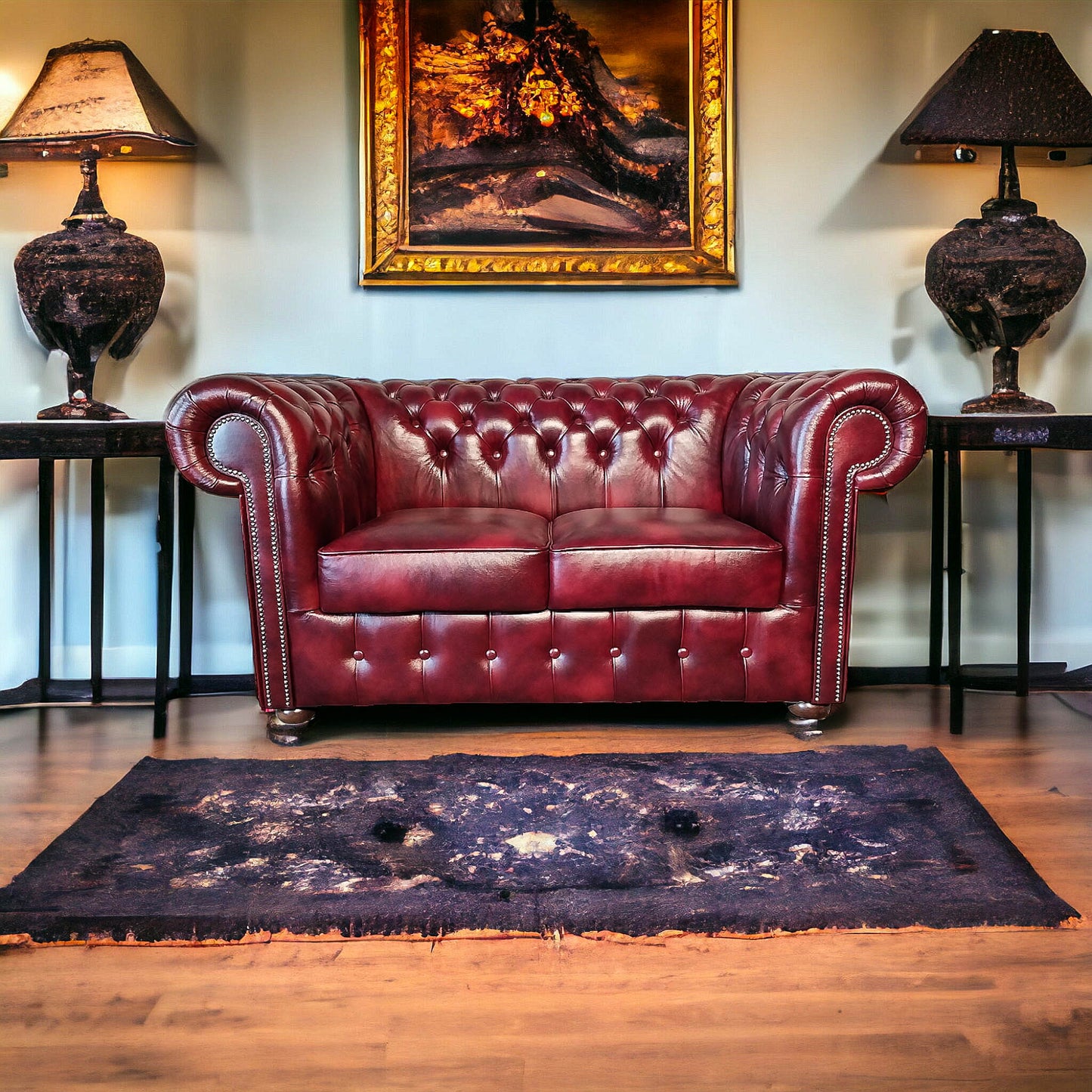 Canapé Chesterfield 3 Places - Bordeaux