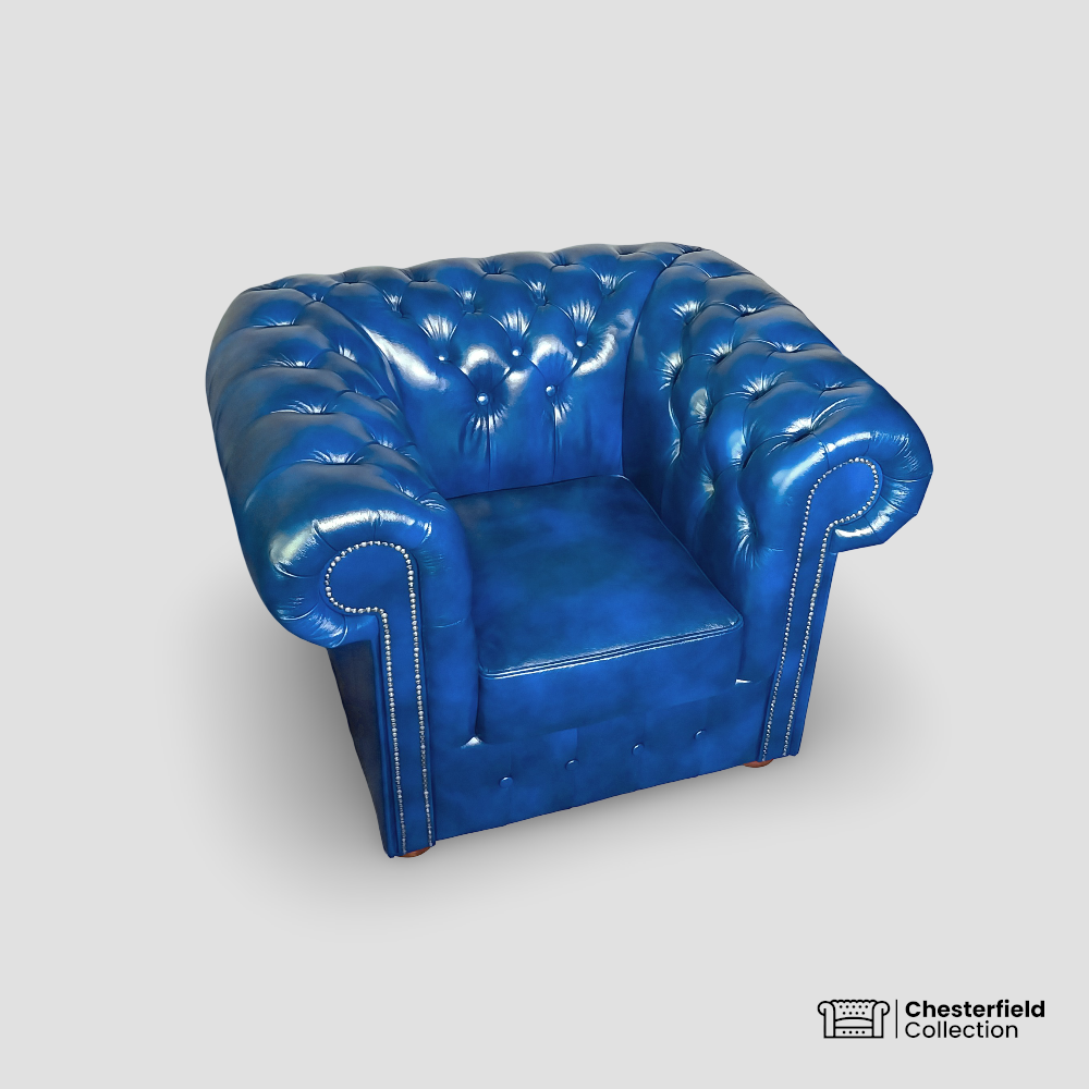 Canapé Chesterfield 1 Place - Saphir