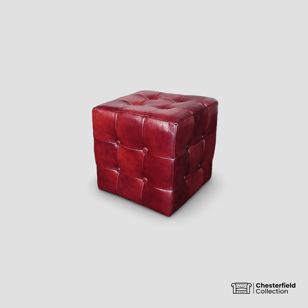 Pouf Chesterfield – Bordeaux