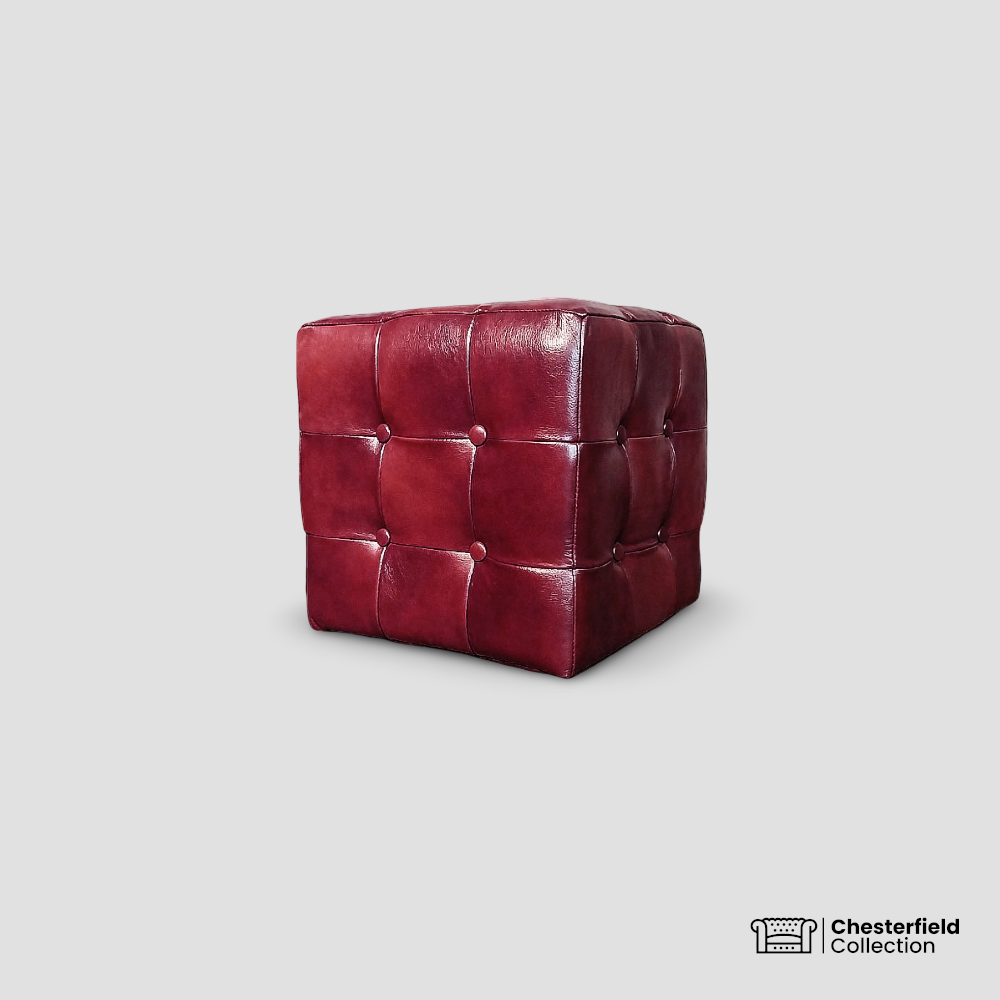 Pouf Chesterfield – Bordeaux