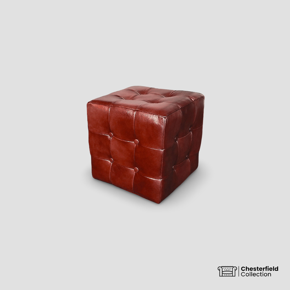 Pouf Chesterfield – Cognac