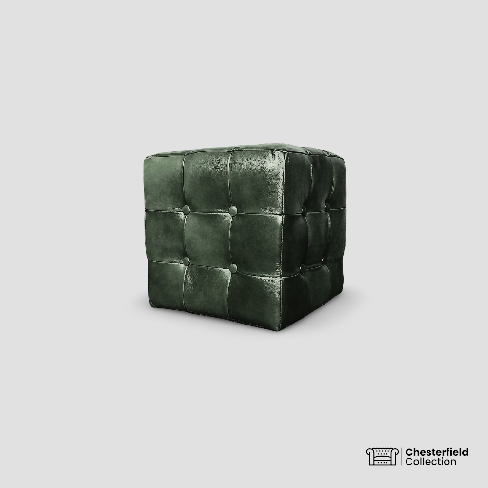 Pouf Chesterfield – Vert Anglais