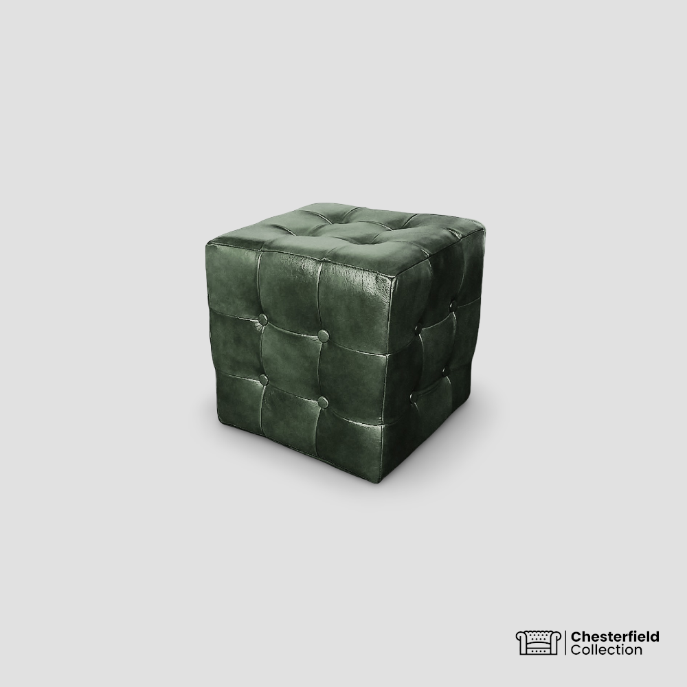 Pouf Chesterfield – Vert Anglais