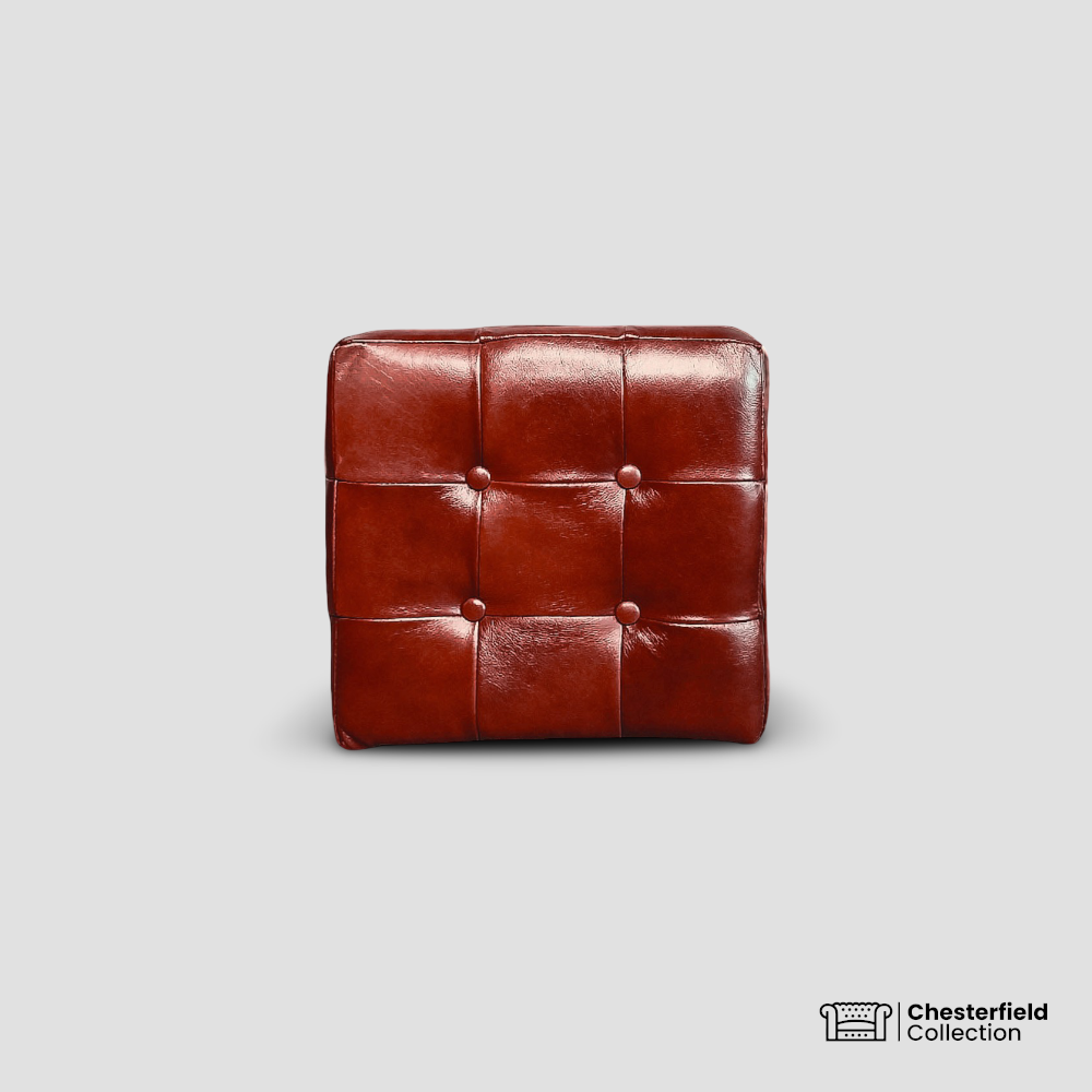 Pouf Chesterfield – Cognac