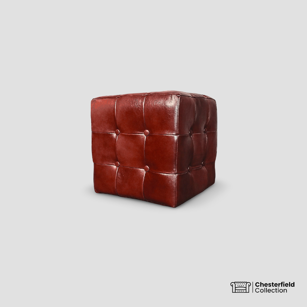 Pouf Chesterfield – Cognac