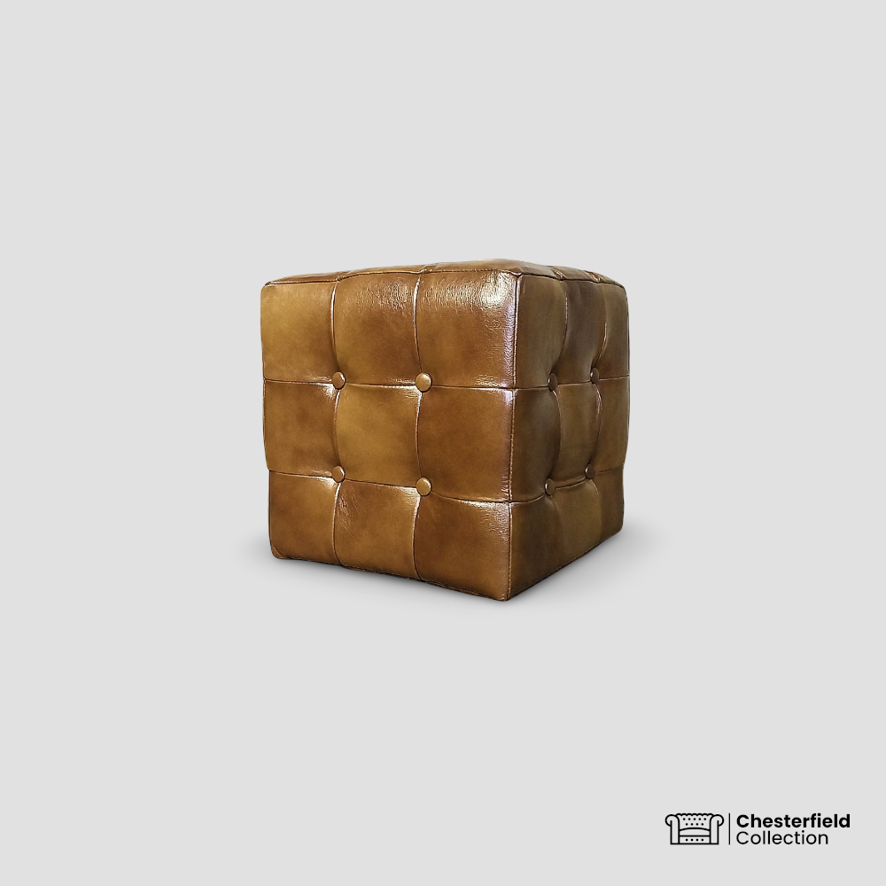 Pouf Chesterfield – Fauve