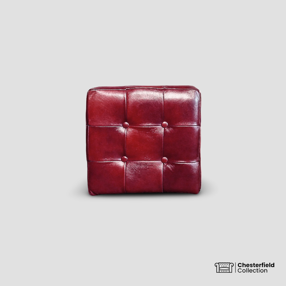 Pouf Chesterfield – Bordeaux
