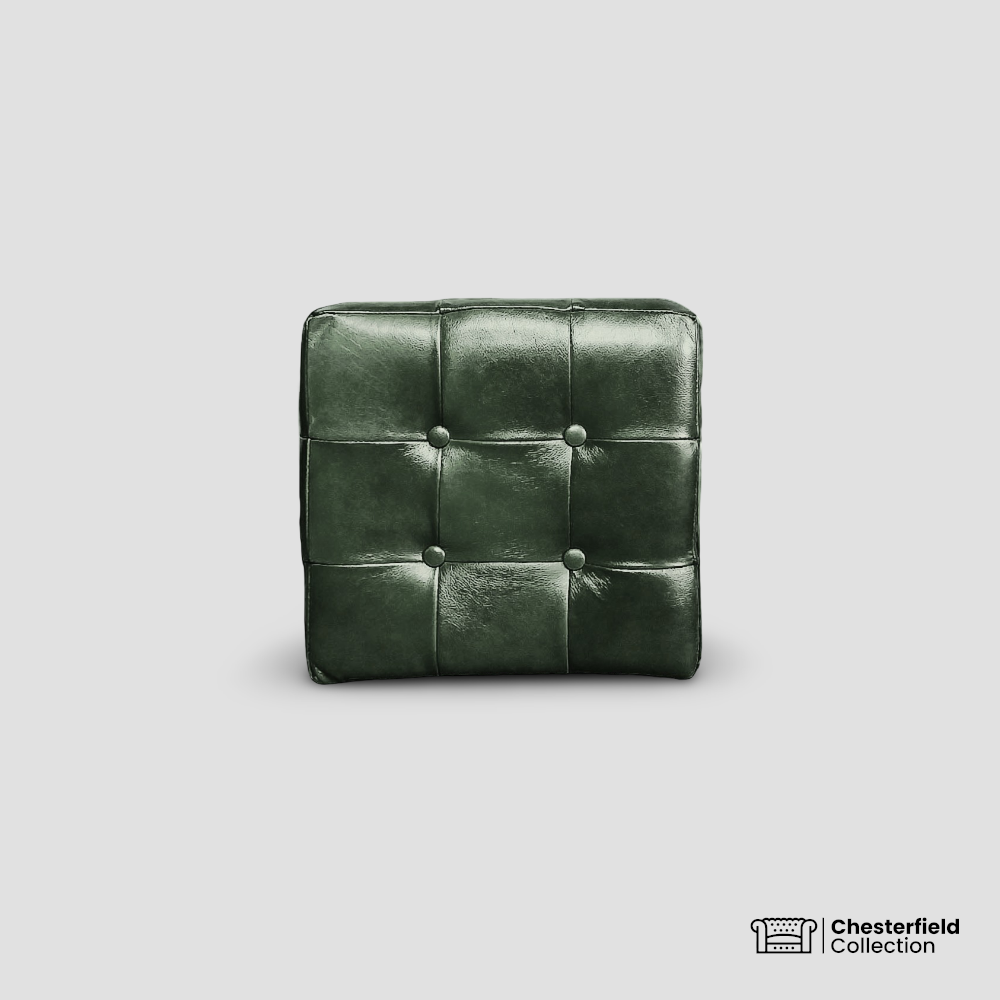 Pouf Chesterfield – Vert Anglais
