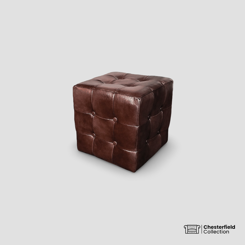Pouf Chesterfield – Chocolat