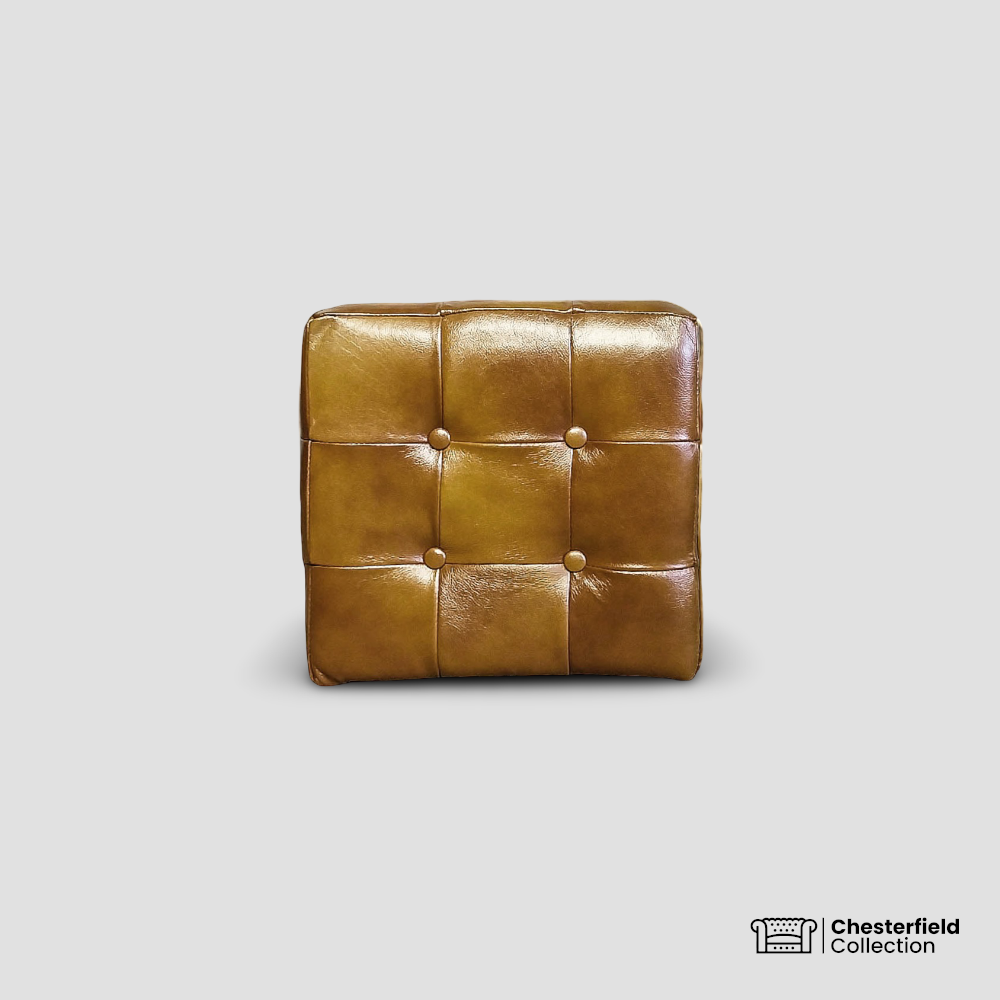 Pouf Chesterfield – Fauve
