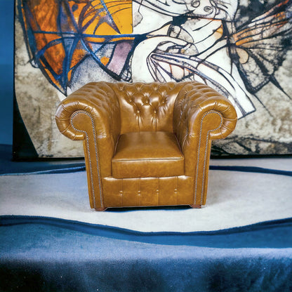 Fauteuil Chesterfield 1 Place - Fauve