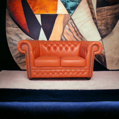 Canapé Chesterfield 2 Places - Orange