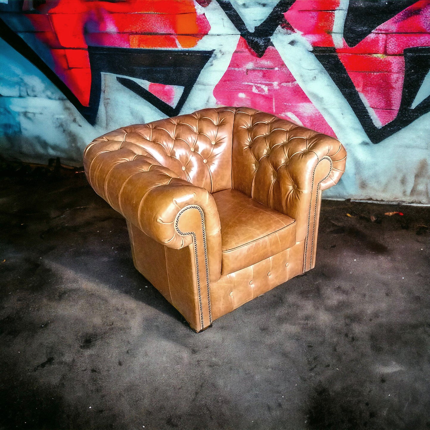 Fauteuil Chesterfield 1 Place - Amber