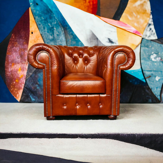 Fauteuil Chesterfield 1 Place - Camel