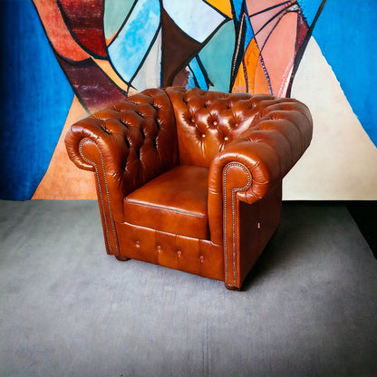 Fauteuil Chesterfield 1 Place - Camel