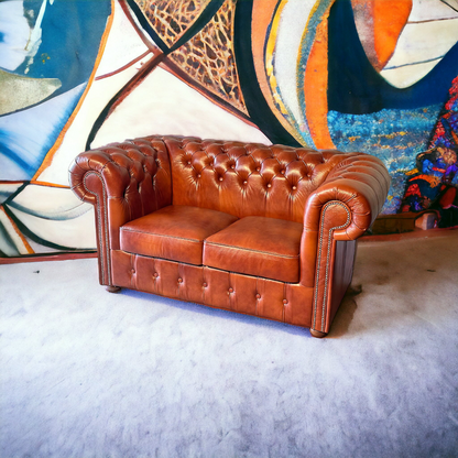 Canapé Chesterfield 2 Places - Camel