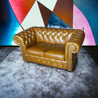 Canapé Chesterfield 2 Places - Fauve