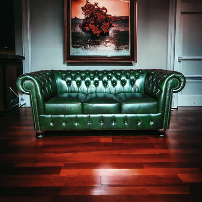 Canapé Chesterfield 3 Places - Vert Anglais