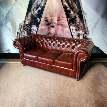 Canapé Chesterfield 3 Places - Cognac